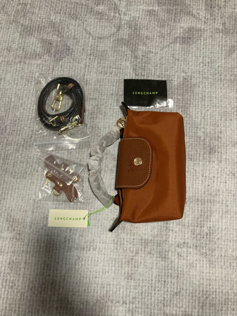 Longchamp Mini Top-Handle Bag in Brown with Gold Hardware - Picture 4 of 5
